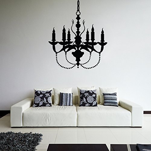 Primary image for ( 71'' x 61'') Vinyl Wall Decal Chandelier / Lamp with Candles Art Decor Stic...