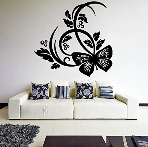Primary image for ( 63'' x 61'') Vinyl Wall Decal Beautiful Butterfly Design / Nature Abstract ...