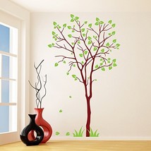 (16'' x 28'') Vinyl Wall Decal Colorful Tree with Falling Leafs / Nature Art ... - $22.62
