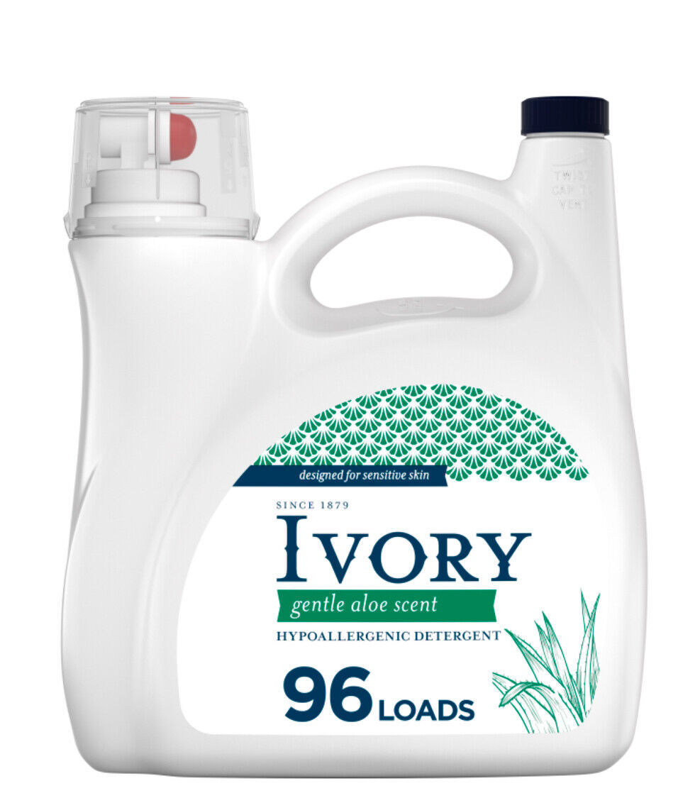Primary image for Ivory Gentle Aloe Scent Hypoallergenic Laundry Detergent, 138 Fl. Oz., 96 Loads
