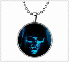 Glow In The Dark Skull Cabochon Necklace ** # 10555 Combined Shipping Always - $4.75