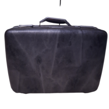 Vintage American Tourister Luggage Suitcase Charcoal Gray Marble Hard Sided  - $38.00