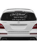(63&#39;&#39; x 31&#39;&#39;) Just Married Custom Personalized Vinyl Decal / Write Your ... - $56.01
