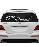 (71&#39;&#39; x 24&#39;&#39;) Just Married Vinyl Car Decal Design / Wedding Cling Banner... - $51.60