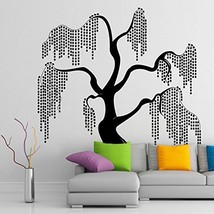 ( 81'' x 87'') Vinyl Wall Decal Unique & Beautiful Willow Tree Design / Relax... - $160.40