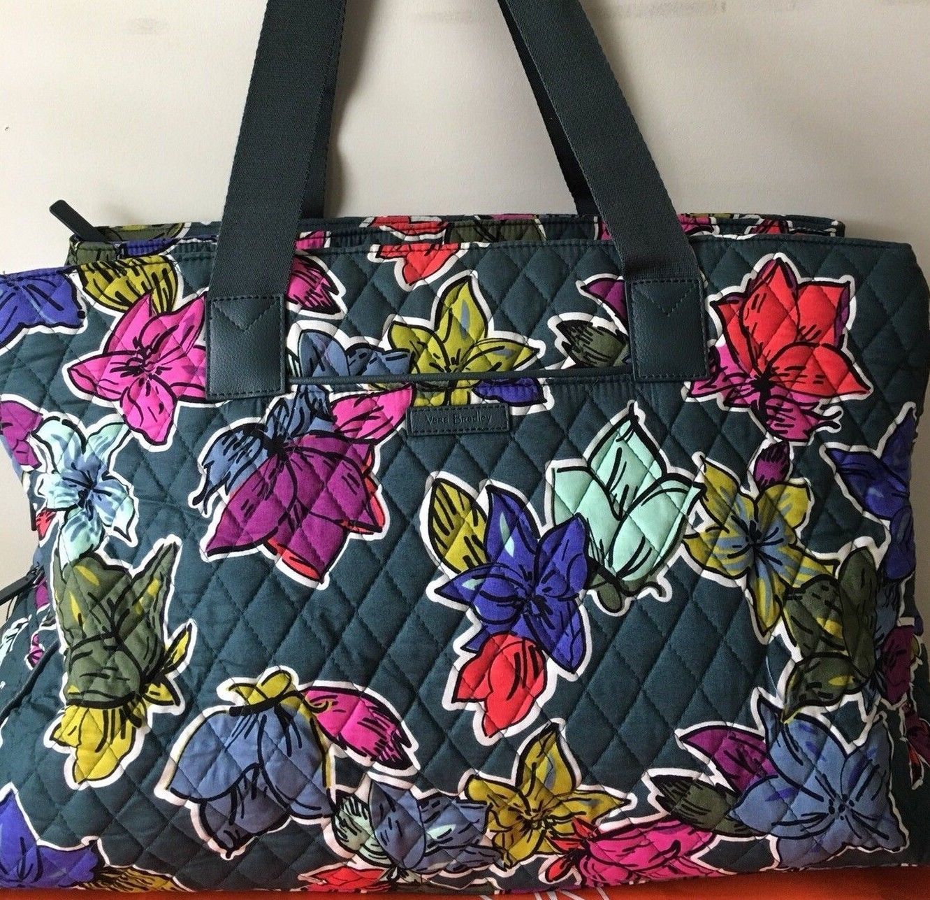 NWT Vera Bradley Triple Compartment Travel Bag FALLING FLOWERS - Women ...