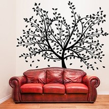(94'' x 77'') Vinyl Wall Decal Stylish Huge Tree with Branches & Falling Leaf... - $169.23