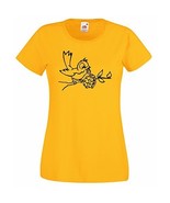 Womens Banksy Street Graffiti T-Shirt; Bird Sparrow with Grenade Bomb Tshirt - $24.49