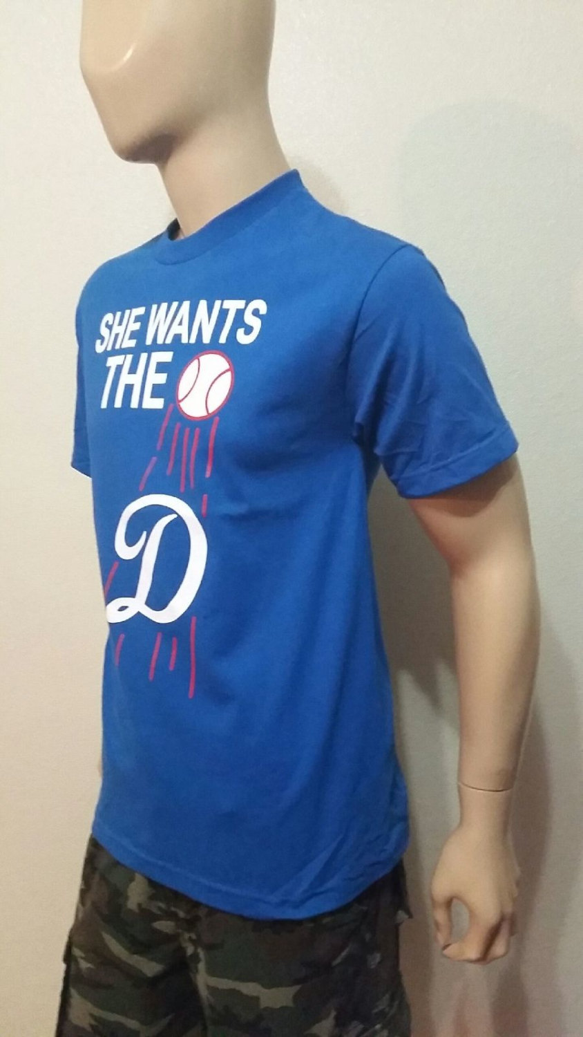 httpslistingsDODGERS She wants the D T Shirt Los Angeles Baseball339065617
