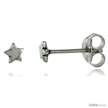 Very Tiny Sterling Silver Star Stud Earrings 3/16  - $13.00