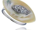 Pearl ring in solid sterling silver accented tiny high quality czs 9 16 15 mm wide thumb155 crop