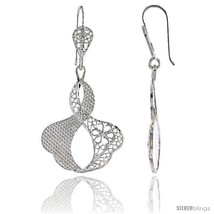 Sterling Silver 1 13/16in  (46 mm) tall Freeform Filigree Dangle  - $39.00