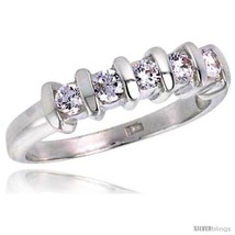 Size 6 - Highest Quality Sterling Silver 3/16 in (5 mm) wide Wedding Band,  - $46.64