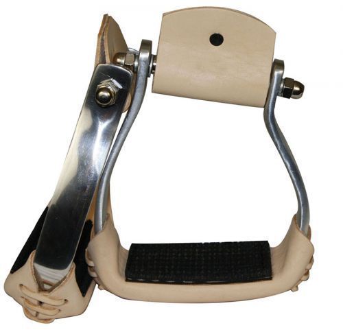SHOWMAN WESTERN HORSE SADDLE BARREL REINING CONTEST STIRRUPS SURE GRIP