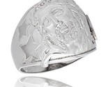 Lver mens jesus christ ring brilliant cut cubic zirconia stones 20mm 13 16 in wide thumb155 crop