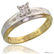 Size 5 - 10k Yellow Gold Diamond Engagement Ring 0.06 cttw Brilliant Cut... - $244.47