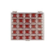Janome Red Sewing Machine Bobbins with Storage Case - 25 Count - $54.99