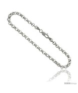 Length 20 - Sterling Silver Italian Rolo Chain 4mm Nickel  - $76.70