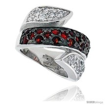 Ver rhodium plated spiral band w 2mm high quality czs 17 ruby 14 white 11 16 17 mm wide thumb200