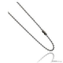 Length 40 - Stainless Steel Bead Ball Chain 2 mm thick available Necklaces  - $12.33