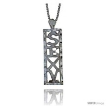 Sterling silver sexy talking pendant 7 8 in tall thumb200