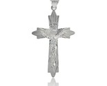 Sterling silver crucifix pendant w cross fleury 1 5 8 in tall thumb155 crop