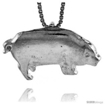Sterling Silver Pig Pendant, 1 in  - $54.54