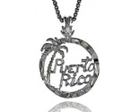 Sterling silver puerto rico pendant 1 2 in tall thumb155 crop
