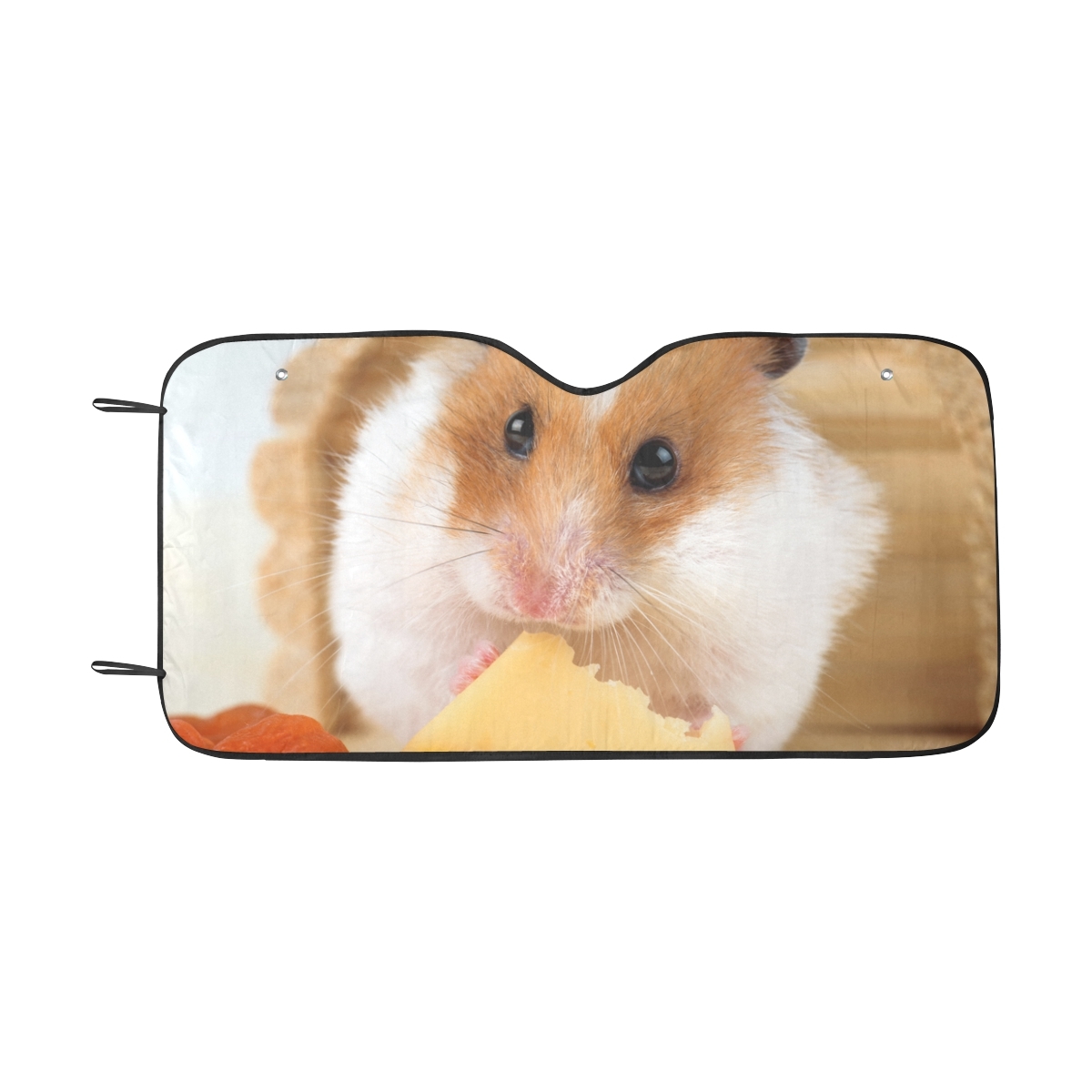 Cool Car Sun Shade Cute Little Hamster Eating Pattern Sun Shade Car