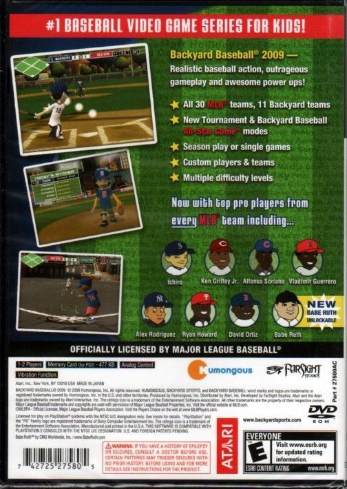 Backyard Baseball 09 Playstation 2 2008 And Similar Items