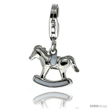 Sterling Silver Rocking Horse Charm for Bracelet, 9/16 in. (15 mm) wide,... - $24.85