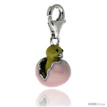 Sterling Silver Hatching Egg Chick Charm for Bracelet, 5/8 in. (16 mm) t... - $35.69