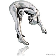 Sterling Silver Acrobatic Diver Brooch Pin, 1 1/4in  (32 mm)  - $55.72