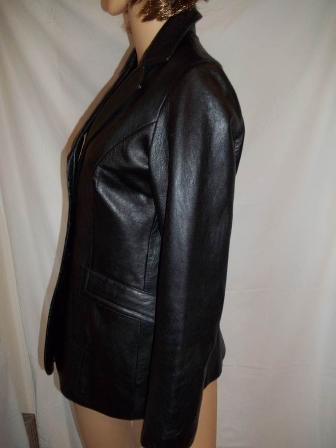 Mossimo Womens' Black Leather Jacket/Blazer - Size: Small - Women's ...