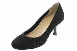 Tahari New Elizabeth Black Suede Pleated Heels Pumps Shoes Medium ( B,M )  5.5 - $27.99