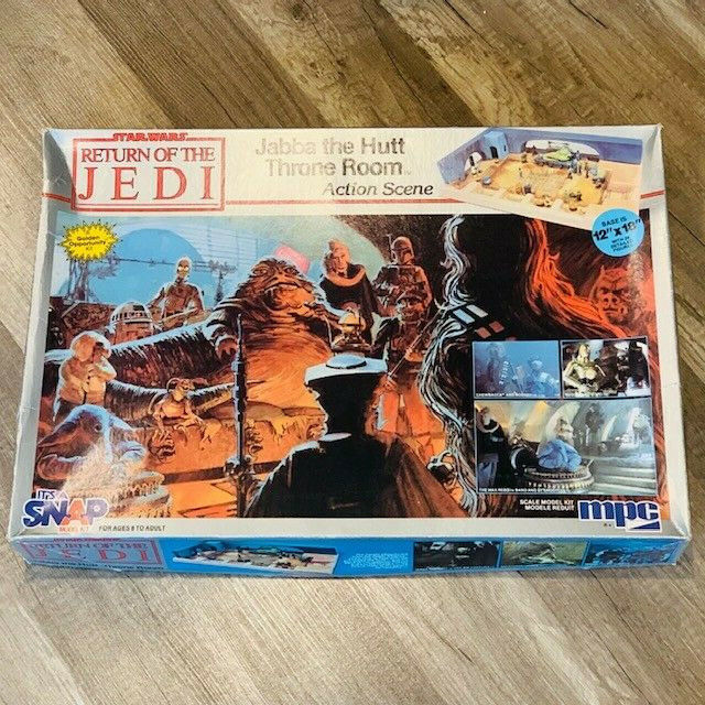 Star Wars Model Kit Mpc Vtg Jabba Hutt Throne Room Action Scene Figures Box Figures