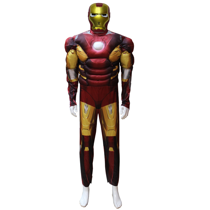 Iron Man Tony Stark Marvel Avengers Padded Muscle Adult