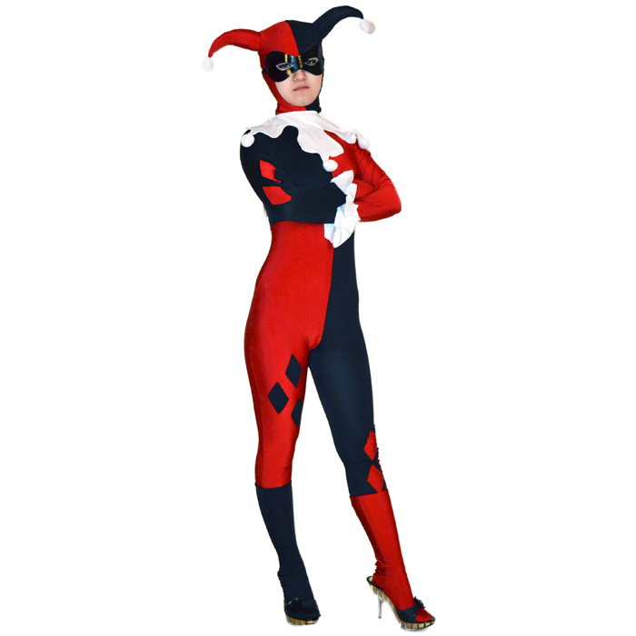 Harley Quinn Suicide Squad Red & Black Clown Full Size Adult Fancy ...