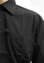 NEW DESIRE COLLECTION MEN'S CLASSIC LONG SLEEVE BUTTON UP DRESS SHIRT BLACK image 5