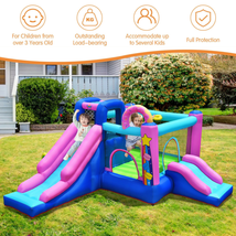 Inflatable Bounce Castle with Dual Slides and Climbing Wall without Blower image 2