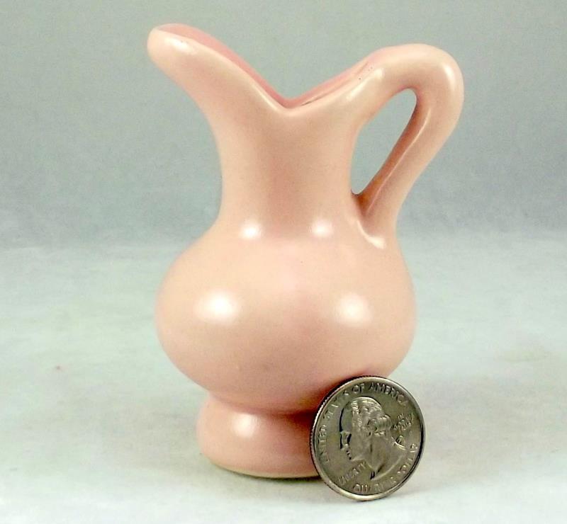 Vintage Camark Pottery mini jug ewer semi matte pink glaze 3.5 inch ...