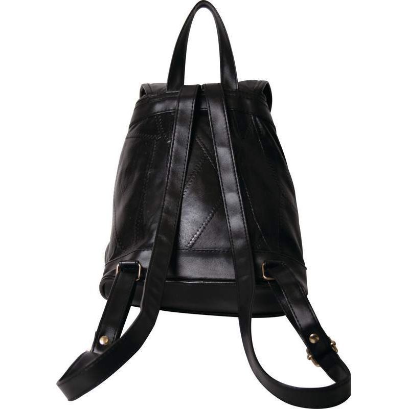 Womens Lambskin Leather Backpack Purse, Small Black Bookbag Style Evening Case - Bags & Backpacks