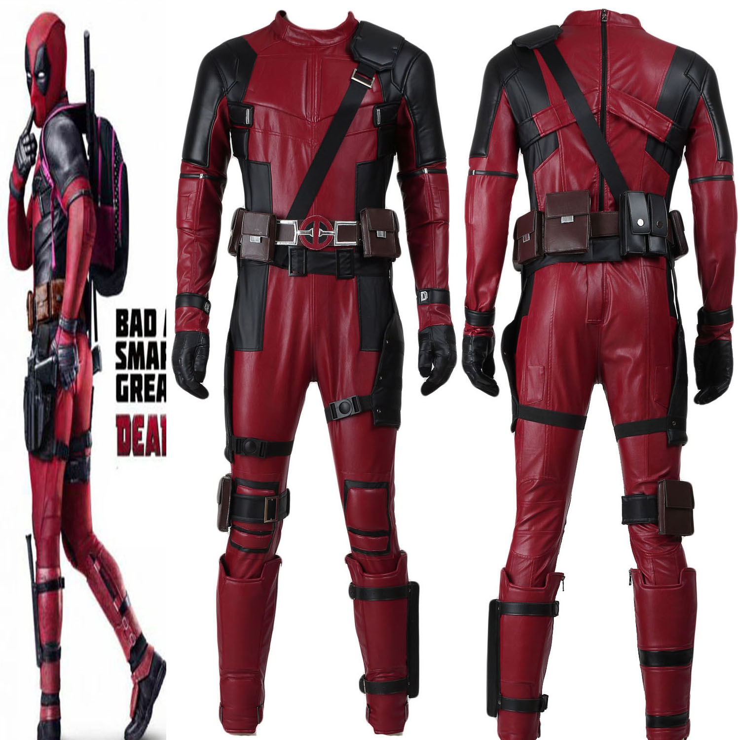 Top Replica Deadpool2 Outfit Movie Cosplay Custommade Full Set Adult