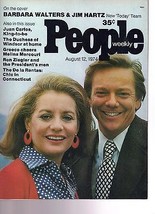 People Magazine Barbara Walters & Jim Hartz  August 12, 1974 - $14.80