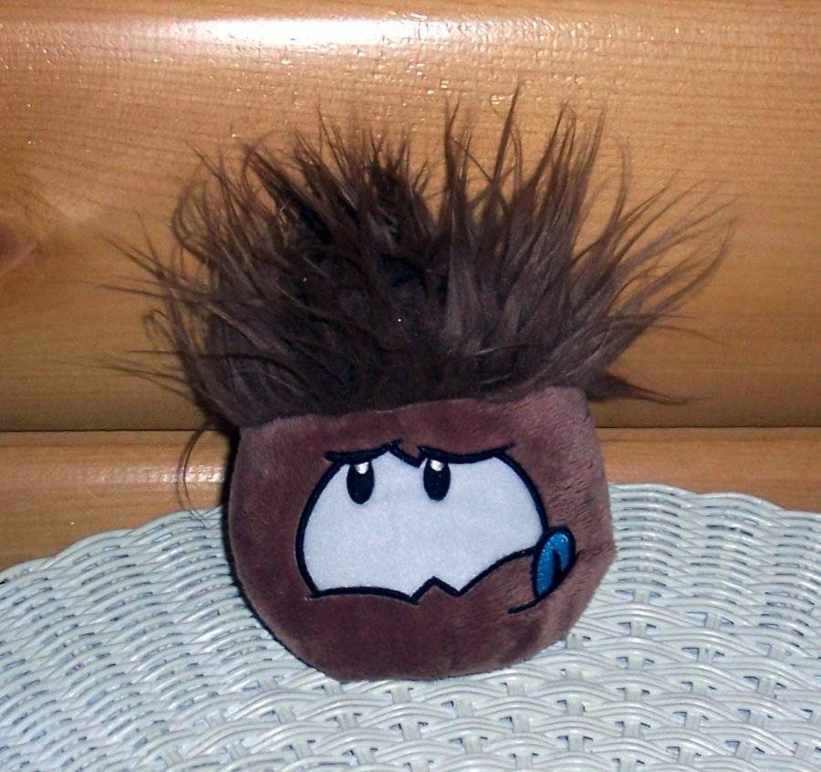 brown puffle plush