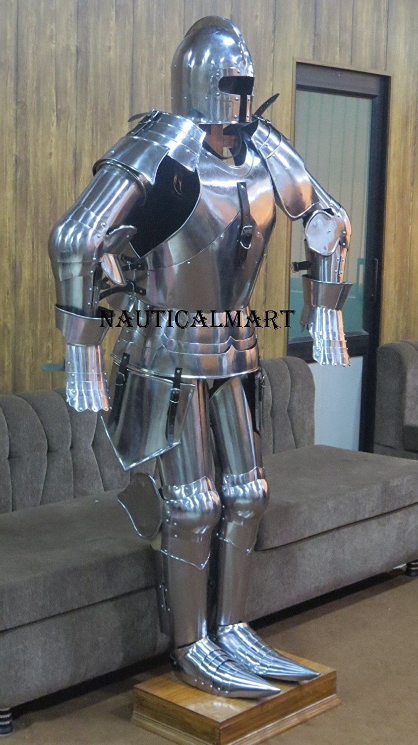 Medieval Knight Barbute Suit Of Armour Wearable Halloween Costume ...