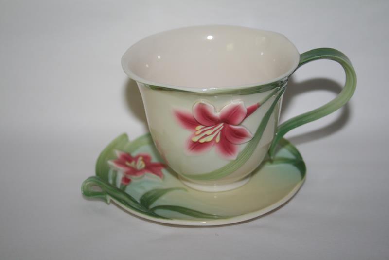 Franz Fine Porcelain Retired Autumn Lily Cup & Saucer Set FZ00032 ...