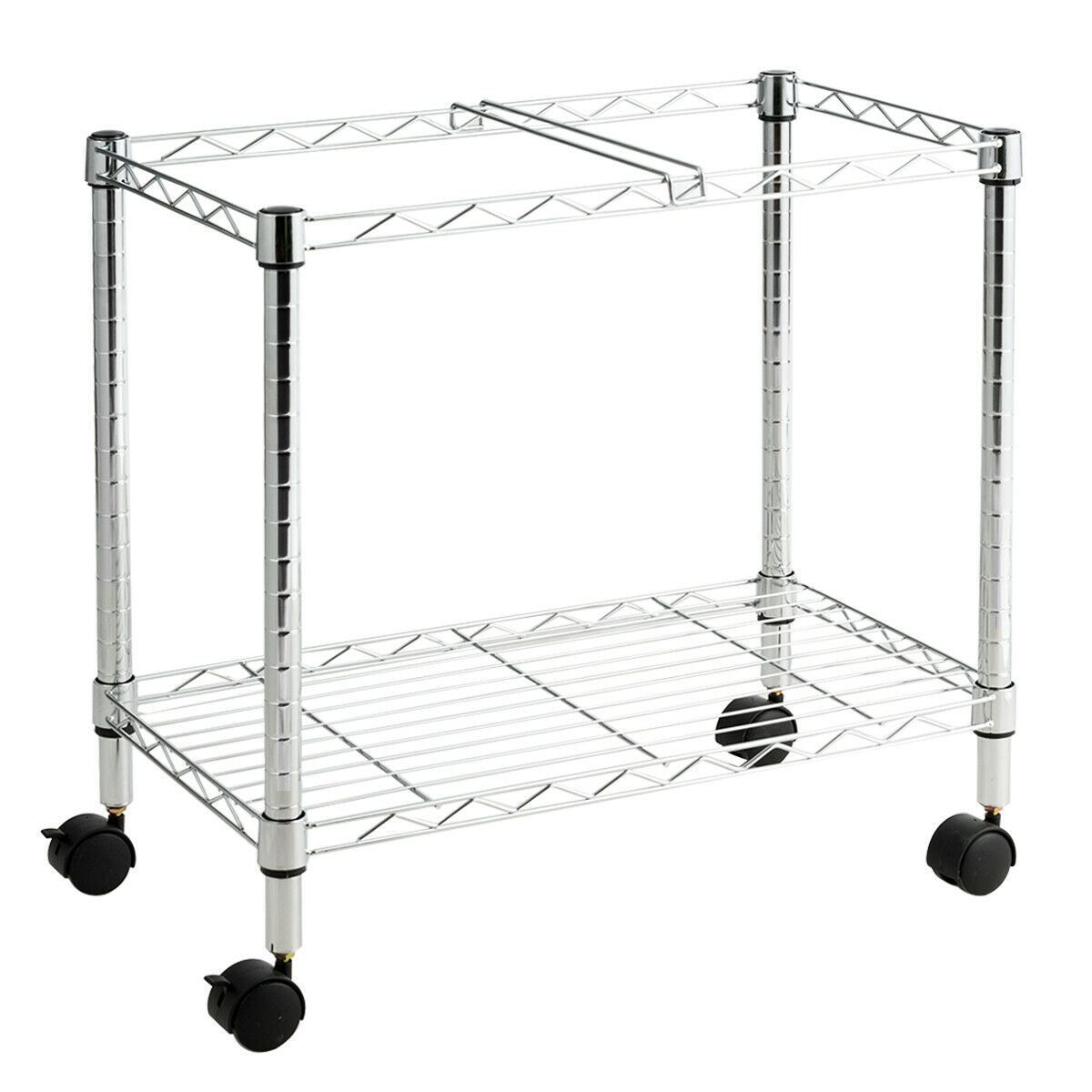 Metal Rolling File Cart for Folder StorageSilver Office Equipment