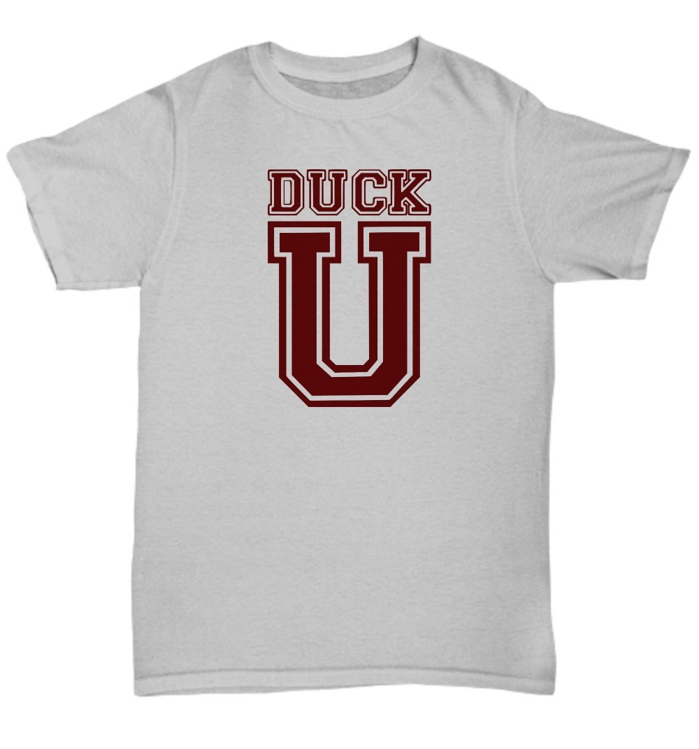 Duck U Sports College University Logo - Unisex Tee (LG)