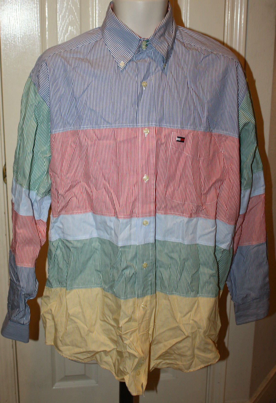 green yellow blue red tommy hilfiger shirt